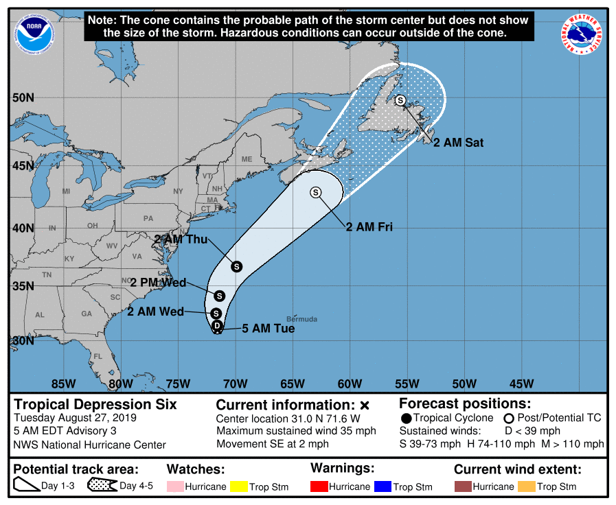 Tropical Depression 6 Will Bring Elevated Seas, High Risk of Rip ...