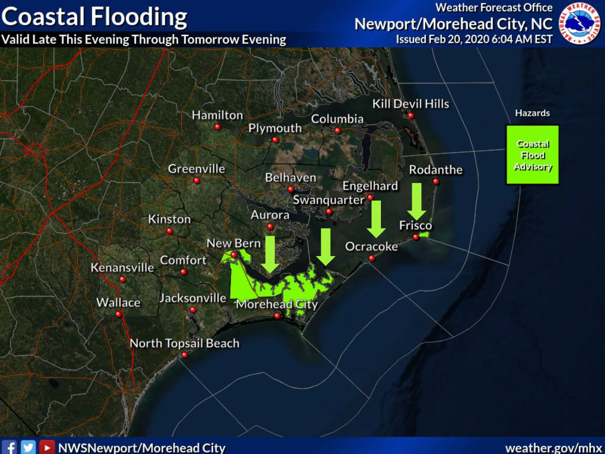 Coastal Flood Advisory, Wind Advisory, And Gale Warning Issued Ahead Of ...