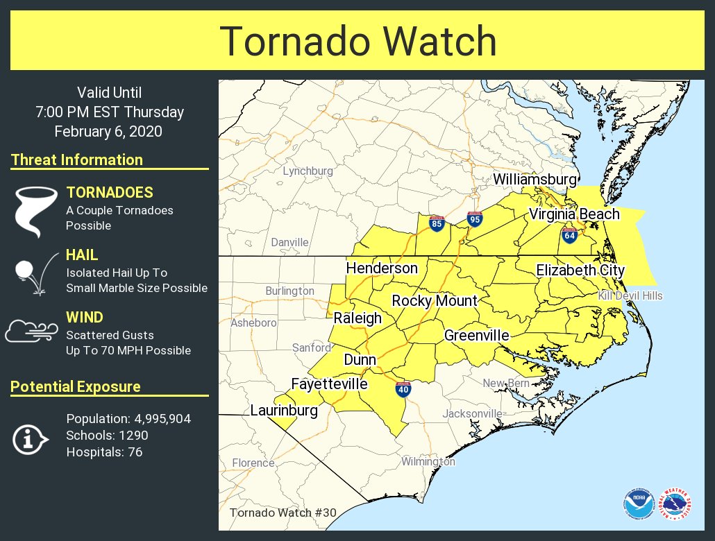 Tornado Watch in effect until 7 p.m. Island Free Press