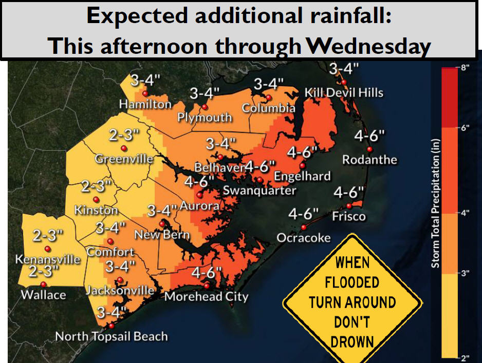 Localized Flash Flooding Possible Through Mid Week For Eastern N C Island Free Press