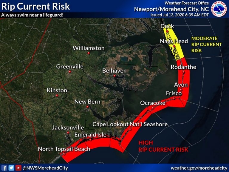 High Risk Of Rip Currents In Effect For The Outer Banks On Monday ...