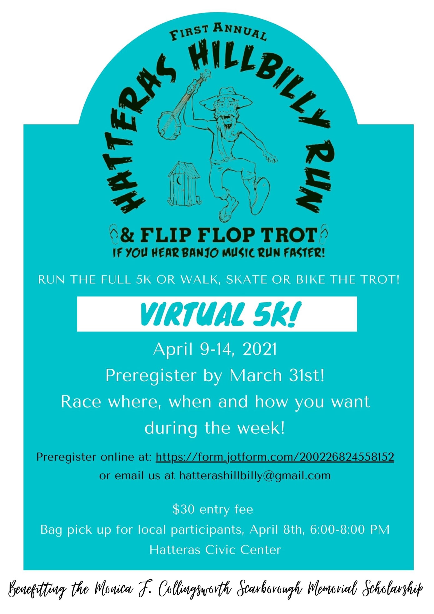 Hatteras Hillbilly Run and Flip Flop Trot will be held virtually in