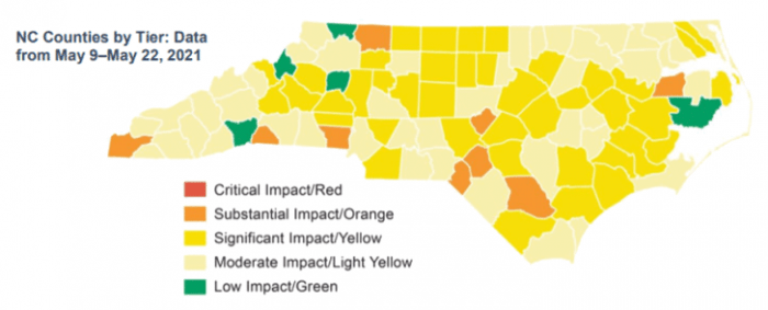 NC's light-colored COVID map is good news - Island Free Press