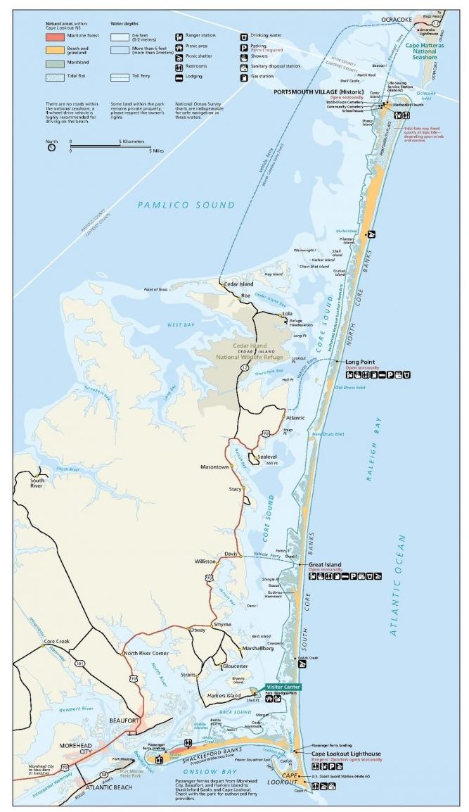 pfd map of cape hatteras national seashore