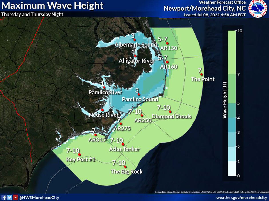 Tropical Storm Warning issued for the Outer Banks; Elsa to impact N.C ...