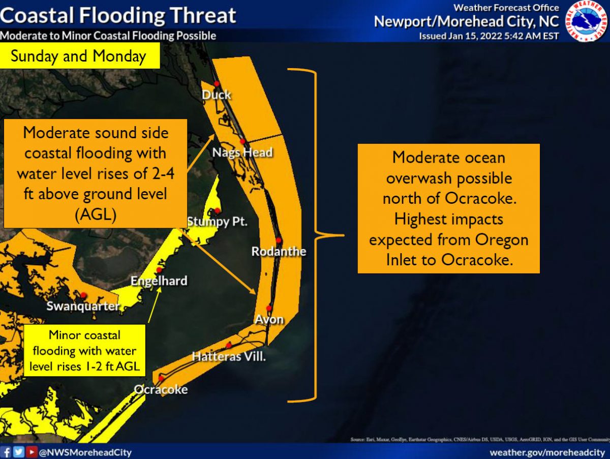 Coastal Flood Warning High Wind Warning High Surf Advisory Issued For