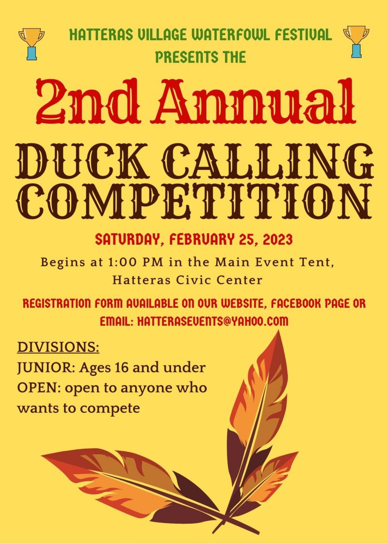 After a twoyear hiatus, Hatteras Village Waterfowl Festival takes flight again in February
