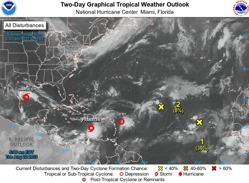 Four Tropical Storms Form Since Sunday, Still Nothing Expected To ...