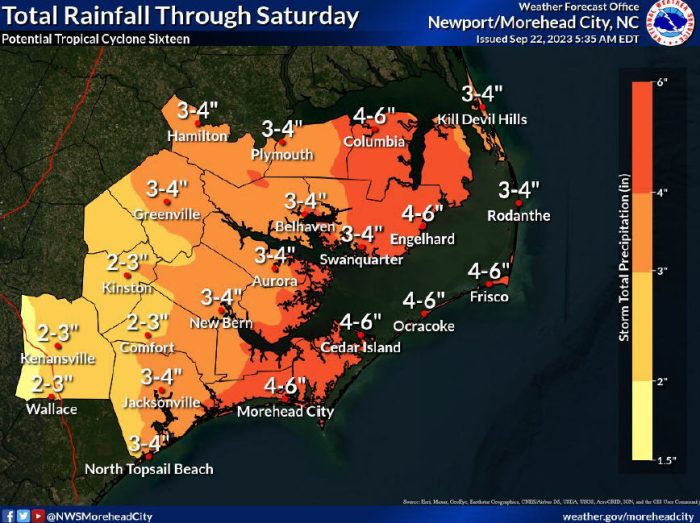 Tropical Storm Ophelia approaching North Carolina Coast - Ocean Weather  ServicesOcean Weather Services