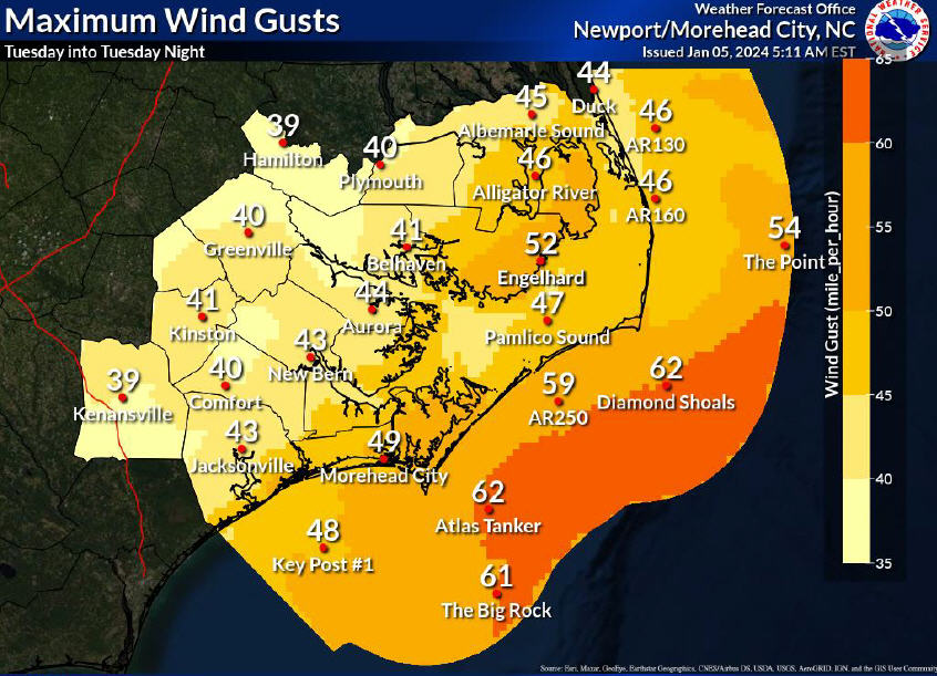 Strong cold front may bring coastal flooding to the Outer Banks on ...