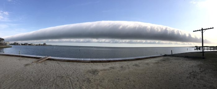 A wave of clouds create a show on the Outer Banks
