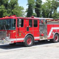 A fire truck at the Manns Harbor Volunteer Fire Department. Photo courtesy of Manns Harbord Volunteer Fire Dept.