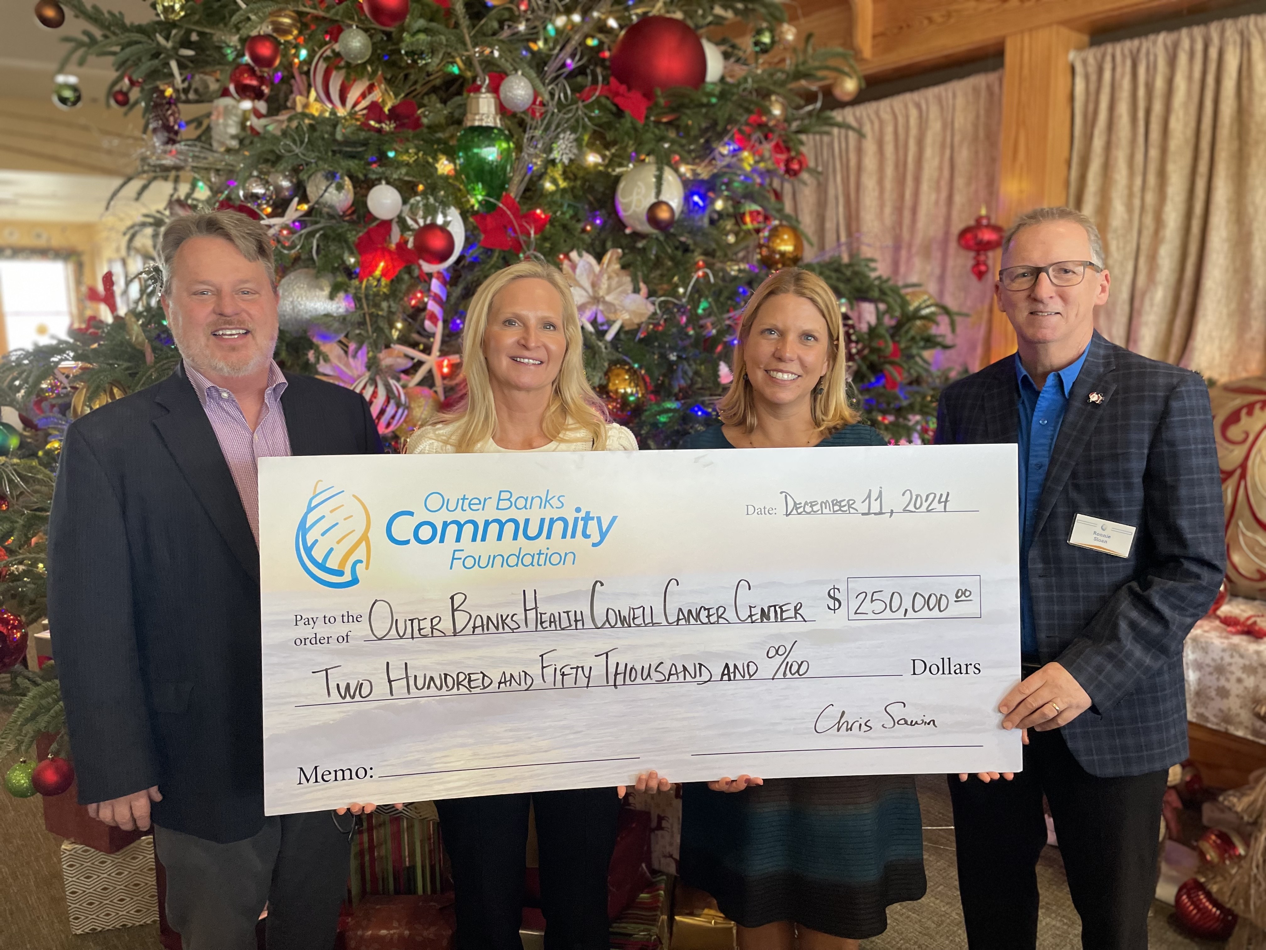 Outer Banks Health receives a Community Enrichment Grant for the Cowell Cancer Center